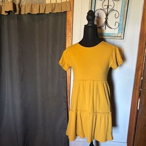 Old Navy Mustard Yellow Tiered Babydoll Top